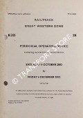 Book cover of Periodical Operating Notice containing General Instructions and Notices, Saturday 5 October 2002 to Friday, 6 December 2002 by Railtrack Great Western